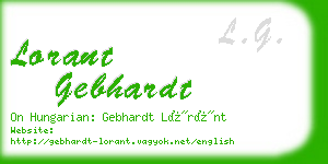 lorant gebhardt business card